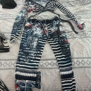 Women two piece set. Sheer Dragon , going out oufit super cute